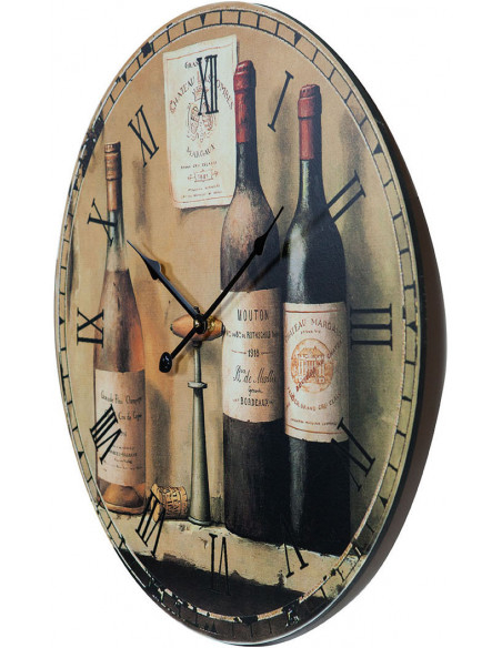 Uhr zum Aufhängen "Flaschen"