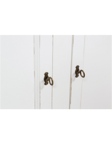 Aparador country em madeira maciça de limão com acabamento branco antigo 110x45x103 cm Aparador country em madeira maciça de limão com acabamento branco antigo 110x45x103 cm
