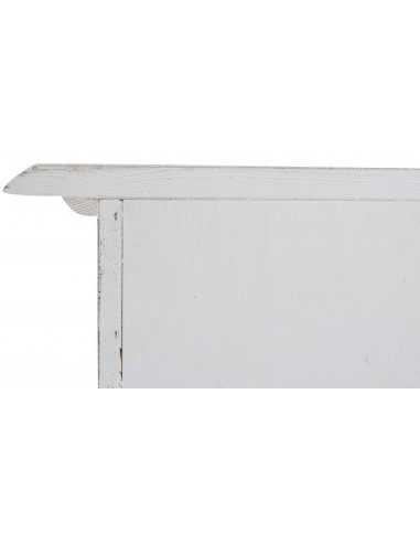 Credenza in legno massello di tiglio finitura bianca anticata: foto angolo del retro - Biscottini.it Credenza in legno massello di tiglio finitura bianca anticata: foto angolo del retro - Biscottini.it