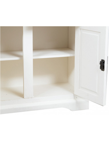 Credenza in legno massello di tiglio finitura bianca anticata: foto vista piani interni- Biscottini.it Credenza in legno massello di tiglio finitura bianca anticata: foto vista piani interni- Biscottini.it