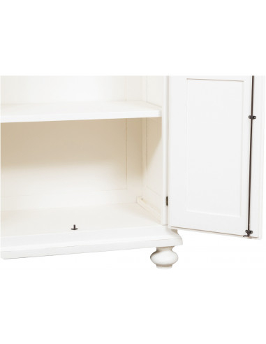 Armário country em madeira maciça de limão com acabamento branco antigo 100x50x210 cm Armário country em madeira maciça de limão com acabamento branco antigo 100x50x210 cm