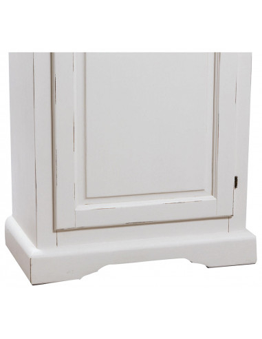 Armário country em madeira maciça de limão com acabamento branco antigo 72x40x173 cm Armário country em madeira maciça de limão com acabamento branco antigo 72x40x173 cm