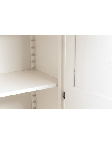 Armário country em madeira maciça de limão com acabamento branco antigo 72x40x173 cm Armário country em madeira maciça de limão com acabamento branco antigo 72x40x173 cm