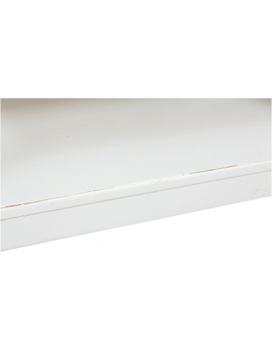 Mesa de centro country em madeira maciça de limão, acabamento branco 90x90x45 cm Mesa de centro country em madeira maciça de limão, acabamento branco 90x90x45 cm