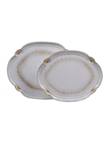 SET DUE VASSOI IN LEGNO FIORENTINI SET DUE VASSOI IN LEGNO FIORENTINI