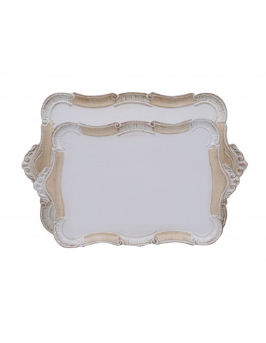 SET DUE VASSOI IN LEGNO FIORENTINI SET DUE VASSOI IN LEGNO FIORENTINI