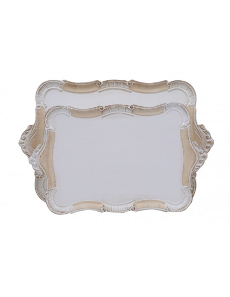 SET DUE VASSOI IN LEGNO FIORENTINI
