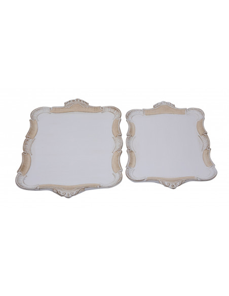 SET DUE VASSOI IN LEGNO FIORENTINI