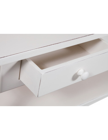 Móvel de TV country em madeira maciça de limão com acabamento branco antigo 110x40x50 cm Móvel de TV country em madeira maciça de limão com acabamento branco antigo 110x40x50 cm