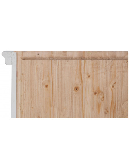 Vitrina country em madeira maciça de limão com acabamento branco antigo 120x37x197 cm