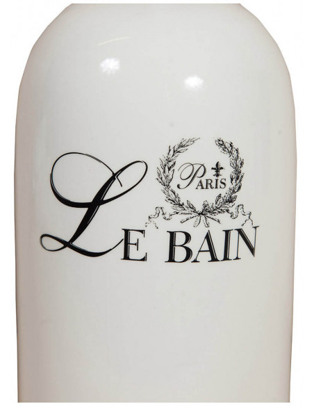 Portascopino in porcellana bianca decorata "Le Bain Paris" L12xPR10xH16,2 cm