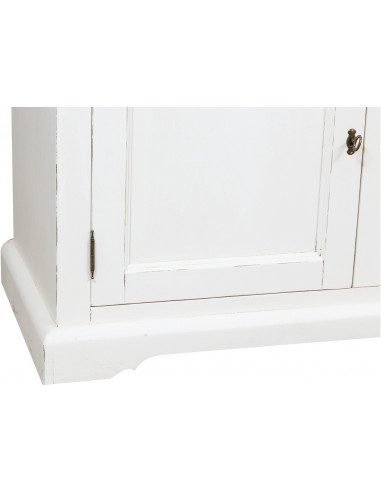 Estante country em madeira maciça de limão com acabamento branco antigo 230x50x226 cm Estante country em madeira maciça de limão com acabamento branco antigo 230x50x226 cm