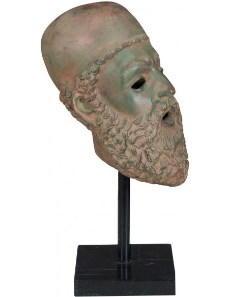 Cabeça de bronze 15x43x20 cm