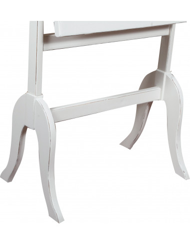 Specchiera da terra orientabile in legno massello di tiglio finitura bianca anticata 61x45x172 cm Specchiera da terra orientabile in legno massello di tiglio finitura bianca anticata 61x45x172 cm