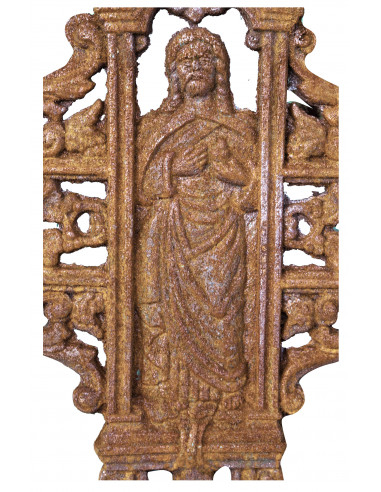 Croce in fusione di ghisa finitura ruggine naturale 85x4x175 cm Croce in fusione di ghisa finitura ruggine naturale 85x4x175 cm