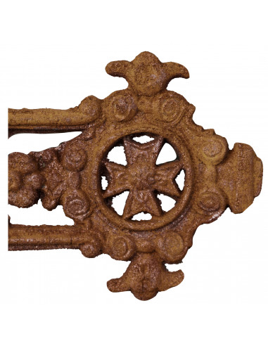 Croce in fusione di ghisa finitura ruggine naturale 85x4x175 cm Croce in fusione di ghisa finitura ruggine naturale 85x4x175 cm