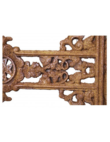 Cruz em ferro fundido com acabamento ferrugem natural 85x4x175 cm Cruz em ferro fundido com acabamento ferrugem natural 85x4x175 cm