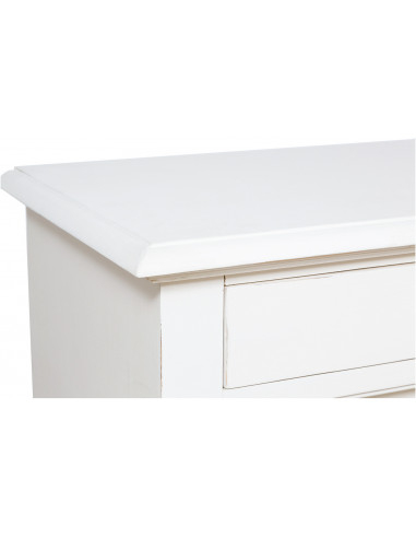 Aparador country em madeira maciça de limão com acabamento branco antigo 197x50x91 cm Aparador country em madeira maciça de limão com acabamento branco antigo 197x50x91 cm