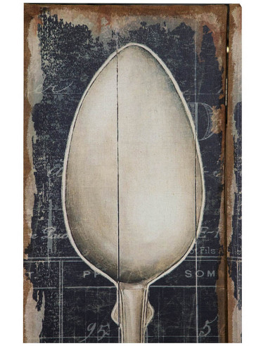 Separé 'POSATE' con stampa monofacciale su tela in juta grezza L45xPR9xH183 cm Separé 'POSATE' con stampa monofacciale su tela in juta grezza L45xPR9xH183 cm