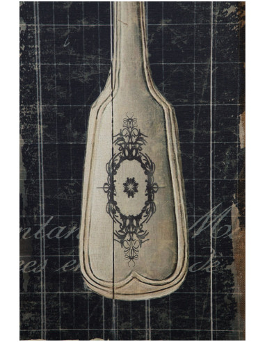 Separé 'POSATE' con stampa monofacciale su tela in juta grezza L45xPR9xH183 cm Separé 'POSATE' con stampa monofacciale su tela in juta grezza L45xPR9xH183 cm