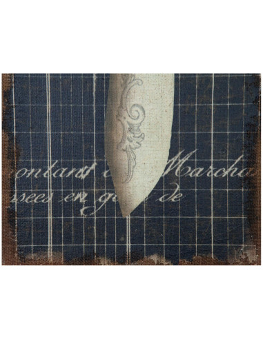 Stampa 'COLTELLO' su tela in juta grezza anticata L30,5xPR2xH76 cm Stampa 'COLTELLO' su tela in juta grezza anticata L30,5xPR2xH76 cm