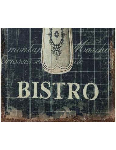 Stampa 'CUCCHIAIO' su tela in juta grezza anticata L40xPR2xH120 cm Stampa 'CUCCHIAIO' su tela in juta grezza anticata L40xPR2xH120 cm