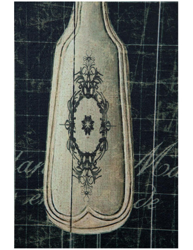 Impressão 'COLHER' em tela de juta crua envelhecida W40xDP2xH120 cm Impressão 'COLHER' em tela de juta crua envelhecida W40xDP2xH120 cm