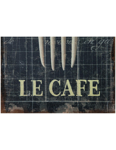 Impressão 'FORCHETTA' em tela de juta crua envelhecida L40xDP2xH120 cm Impressão 'FORCHETTA' em tela de juta crua envelhecida L40xDP2xH120 cm