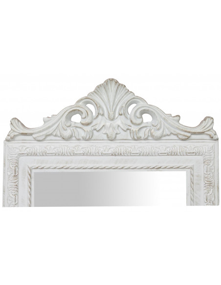Specchiera  da terra 40x3x140 cm finitura bianco anticato