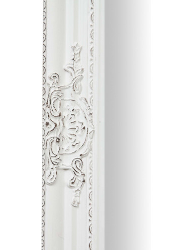 Specchiera  da terra 44x3x164 cm finitura bianco anticato Specchiera  da terra 44x3x164 cm finitura bianco anticato