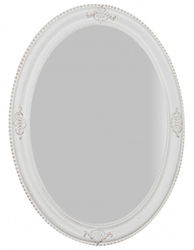 Espelho suspenso vertical/horizontal 64x3x84 cm acabamento branco antigo Espelho suspenso vertical/horizontal 64x3x84 cm acabamento branco antigo