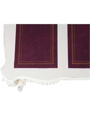 Scrivania in legno massello di mogano finitura bianca anticata 160x90x75  cm Scrivania in legno massello di mogano finitura bianca anticata 160x90x75  cm