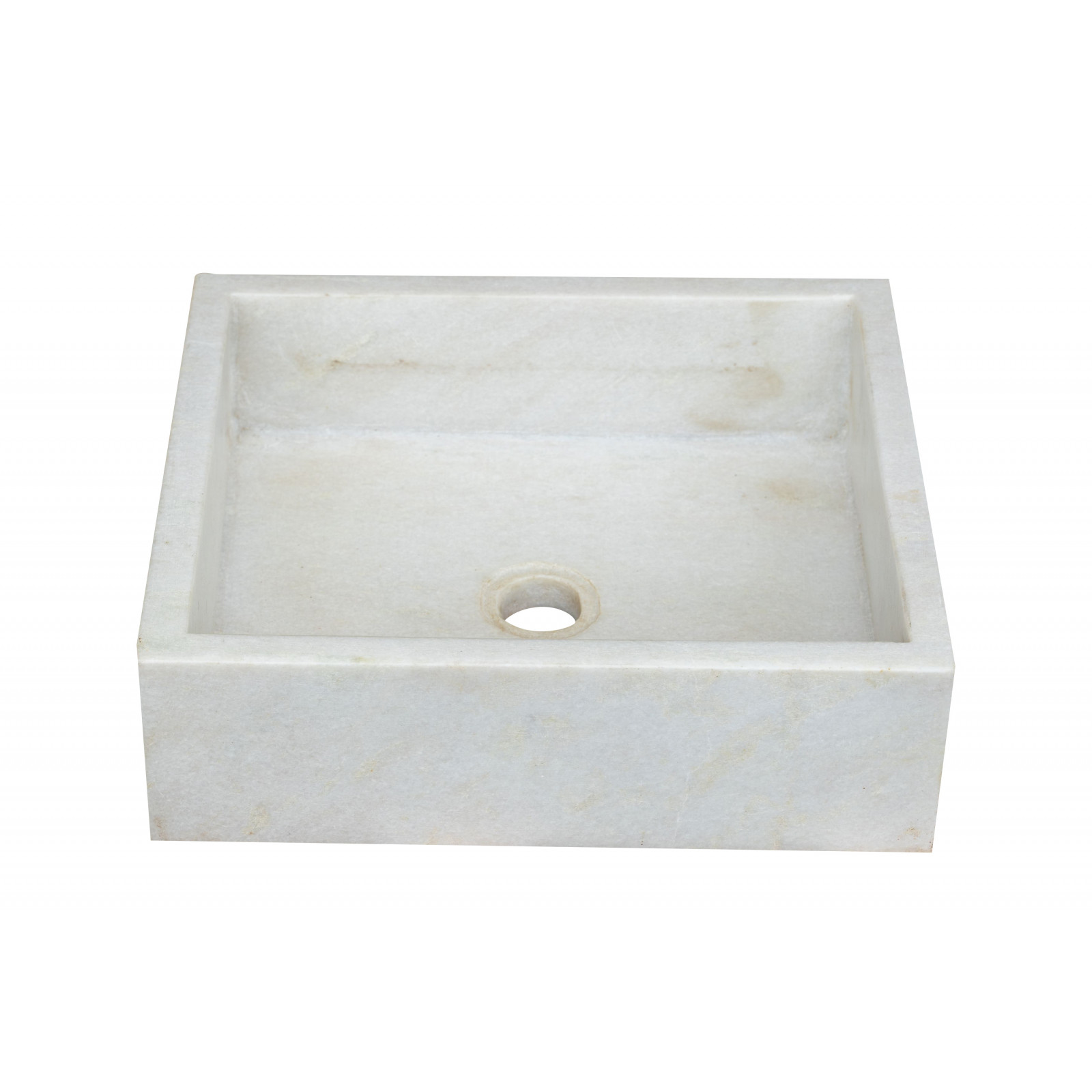 Waschbecken aus weißem Marmor