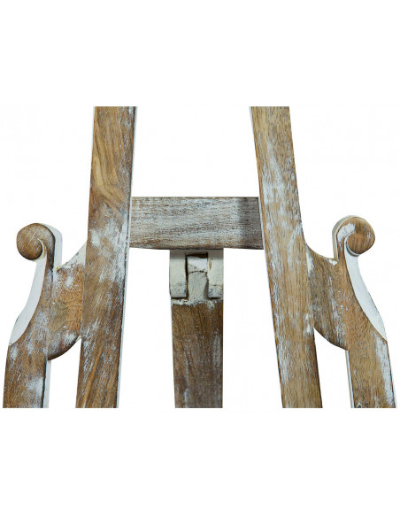 Portaquadro da appoggio in legno finitura bianca anticata L31xPR14xH66 cm