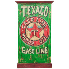 Armadietto da officina in legno massiccio dipinto a mano L89xPR45xH158 cm 2