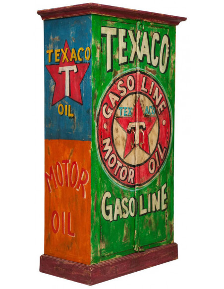 Armário de oficina de madeira maciça pintado à mão L89xPR45xH158 cm