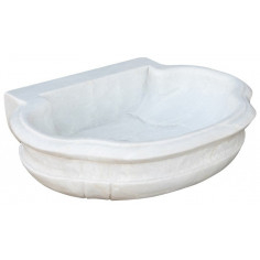 LAVATÓRIO DE MÁRMORE BRANCO L56XDP15XH41 CM