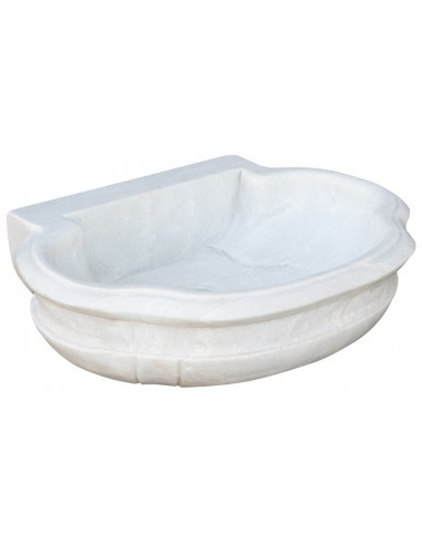 LAVATÓRIO DE MÁRMORE BRANCO L56XDP15XH41 CM