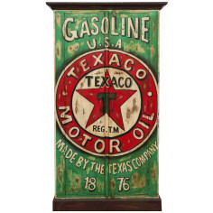 Armadietto da officina in legno massiccio dipinto a mano L89xPR45xH158 cm 2