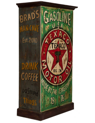 Armário de oficina de madeira maciça pintado à mão L89xPR45xH158 cm Armário de oficina de madeira maciça pintado à mão L89xPR45xH158 cm