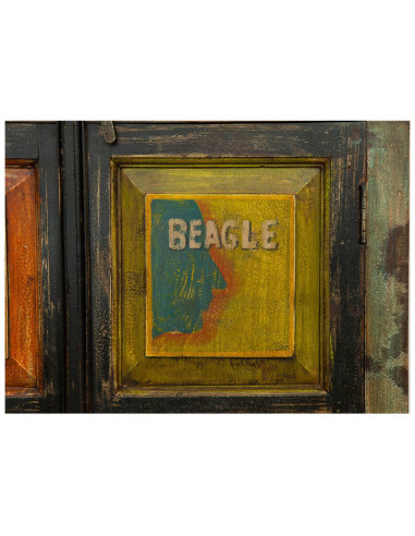 Stipo in legno massiccio dipinto a mano L83xPR38xH150 cm Stipo in legno massiccio dipinto a mano L83xPR38xH150 cm