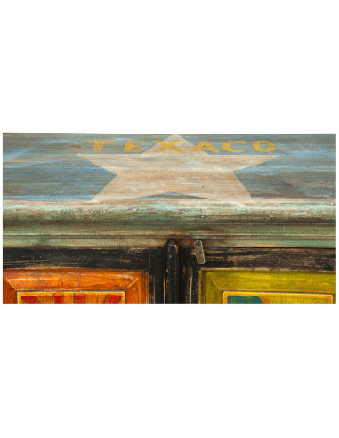 Armário em madeira maciça pintada à mão L83xDP38xH150 cm Armário em madeira maciça pintada à mão L83xDP38xH150 cm