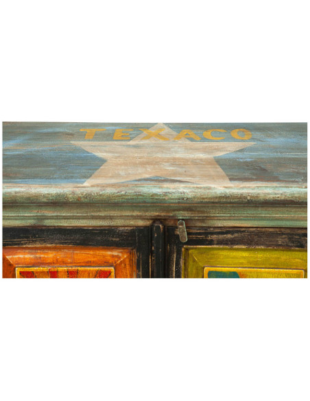 Armário em madeira maciça pintada à mão L83xDP38xH150 cm