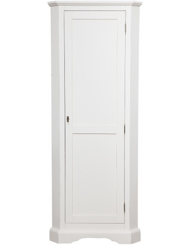 Angoliera Country in legno massello di tiglio finitura bianca anticata 50x50x184 cm Angoliera Country in legno massello di tiglio finitura bianca anticata 50x50x184 cm