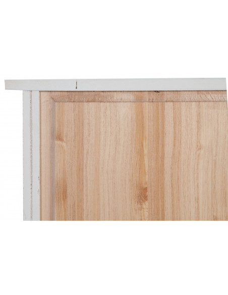 Piccola libreria Country in legno massello di tiglio finitura bianca anticata 68x25x98 cm