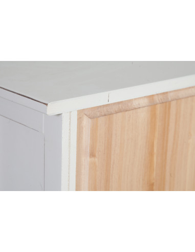 Estante pequena Country em madeira maciça de limão com acabamento branco antigo 68x25x98 cm Estante pequena Country em madeira maciça de limão com acabamento branco antigo 68x25x98 cm