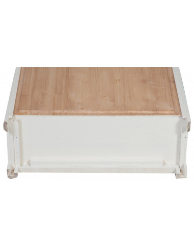 Piccola libreria Country in legno massello di tiglio finitura bianca anticata 68x25x98 cm Piccola libreria Country in legno massello di tiglio finitura bianca anticata 68x25x98 cm