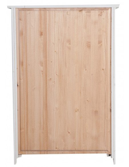 Stipetto Country in legno massello di tiglio finitura bianca anticata 68x25x98 cm