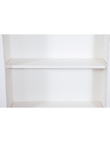 Piccola libreria Country in legno massello di tiglio finitura bianca anticata 68x25x130 cm Piccola libreria Country in legno massello di tiglio finitura bianca anticata 68x25x130 cm