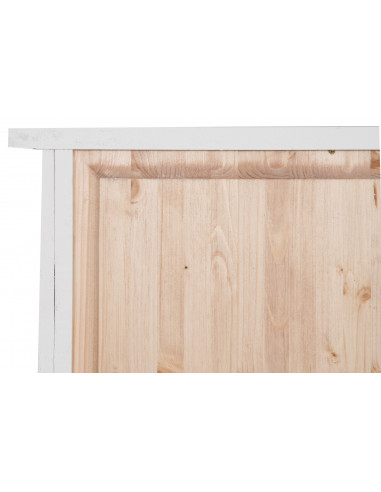 Vetrina Credenza Country in legno massello di tiglio finitura bianca anticata 68x25x130 cm Vetrina Credenza Country in legno massello di tiglio finitura bianca anticata 68x25x130 cm